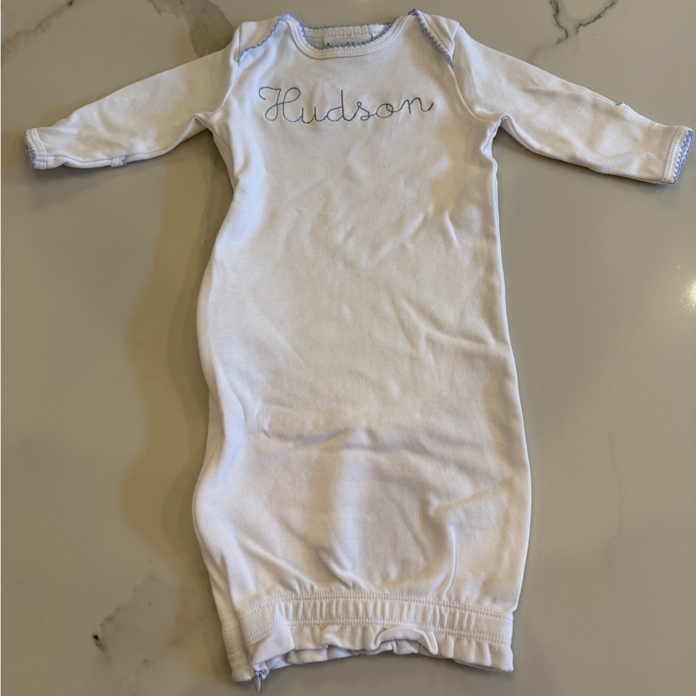 Embroidered Hudson 0-6 Months Gown